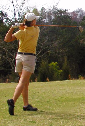 Winthrop's Erin White tees off at Tega Cay's Grande View 9th