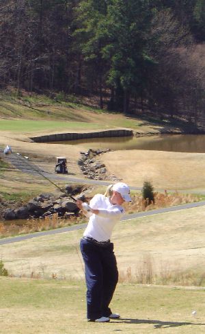 Tega Cay's Grande View 9th - Tee Shot and Approach View