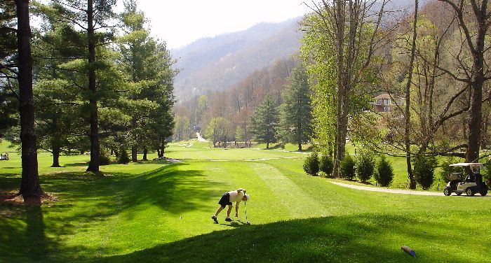 Asheville Golf Hole - Maggie Valley 18th tee Shot
