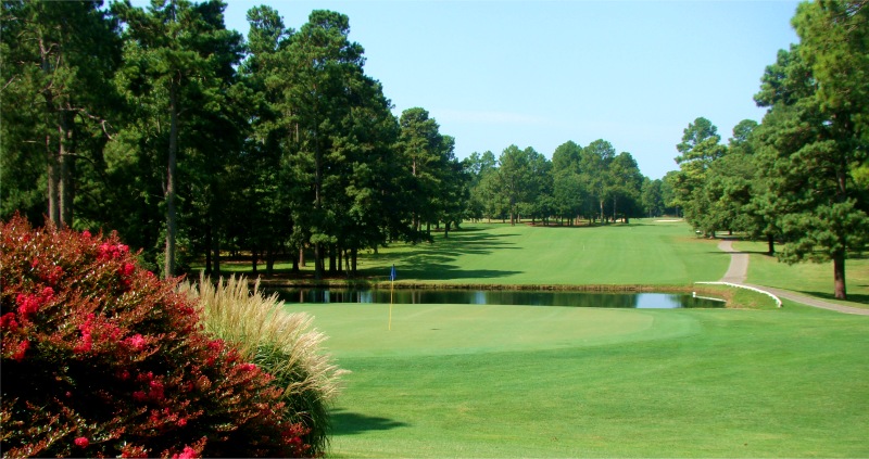 Name Golf Course Hole 1, View of Green